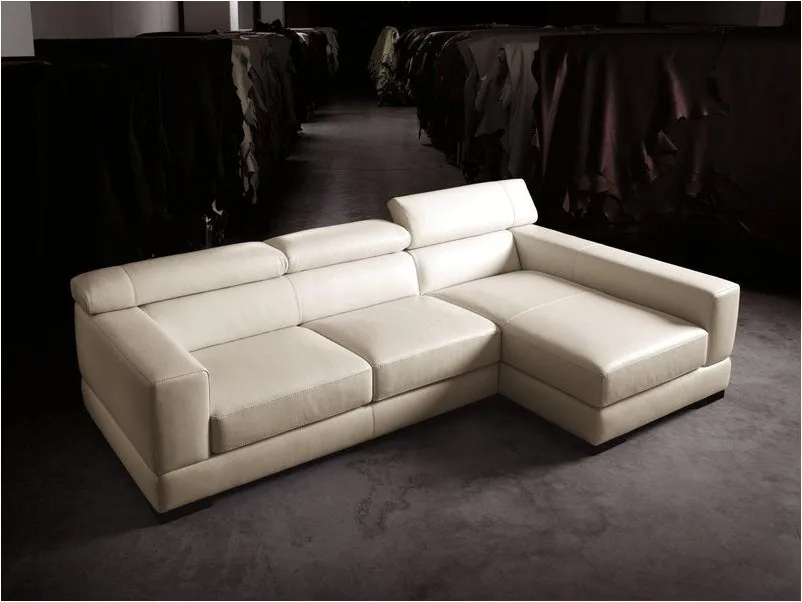 American rustic m041B/top Italian wax head layer cowhide/living room furniture corner sofa set ...