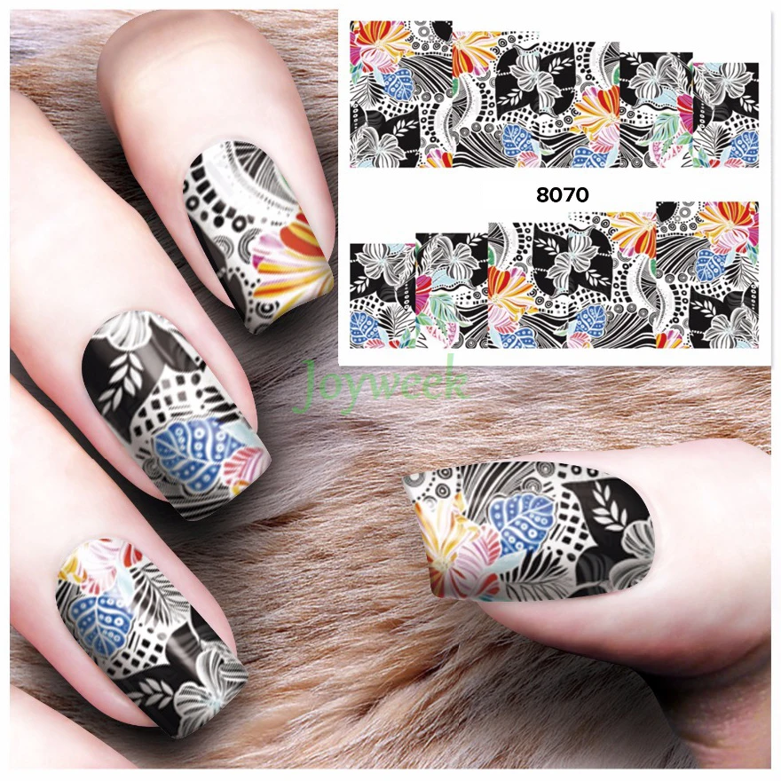 Water sticker for nails art decorations sliders flowers nail stickers