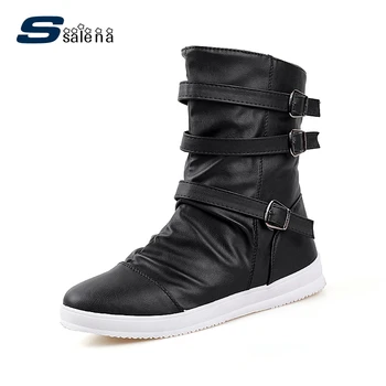 

High Boots Men New Arrival High Quality Mens Leather Boots Spring Autumn Outdoor Walk Shoes AA50099