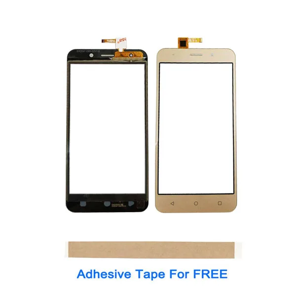 

Black Gold Color 5.0" For Vertex Impress Luck Touch Screen Glass Lens Digitizer Front Glass Sensor With Tape