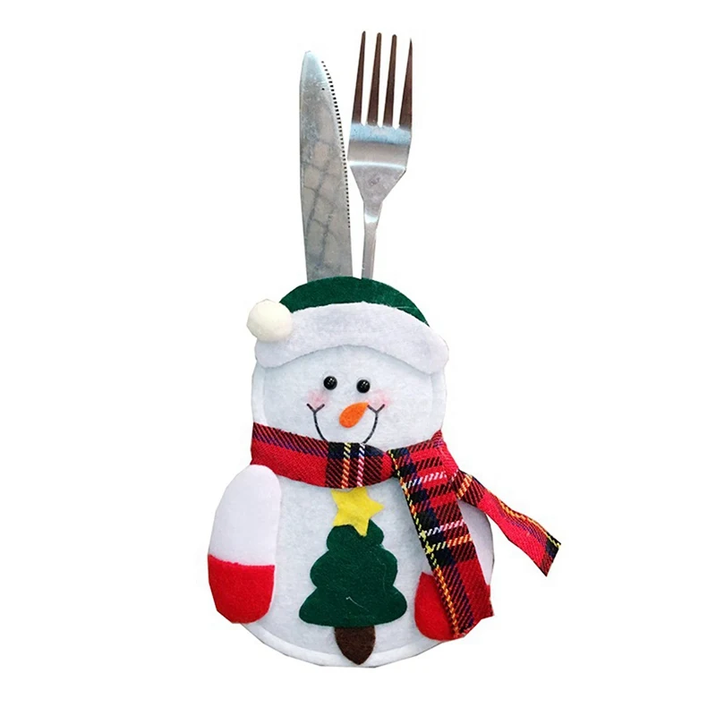 Hoomall рождественские карманные сумки посуда столовые приборы держатель для вилки, ножа мешок Санта Клаус год Кухня украшение для дома Вечерние