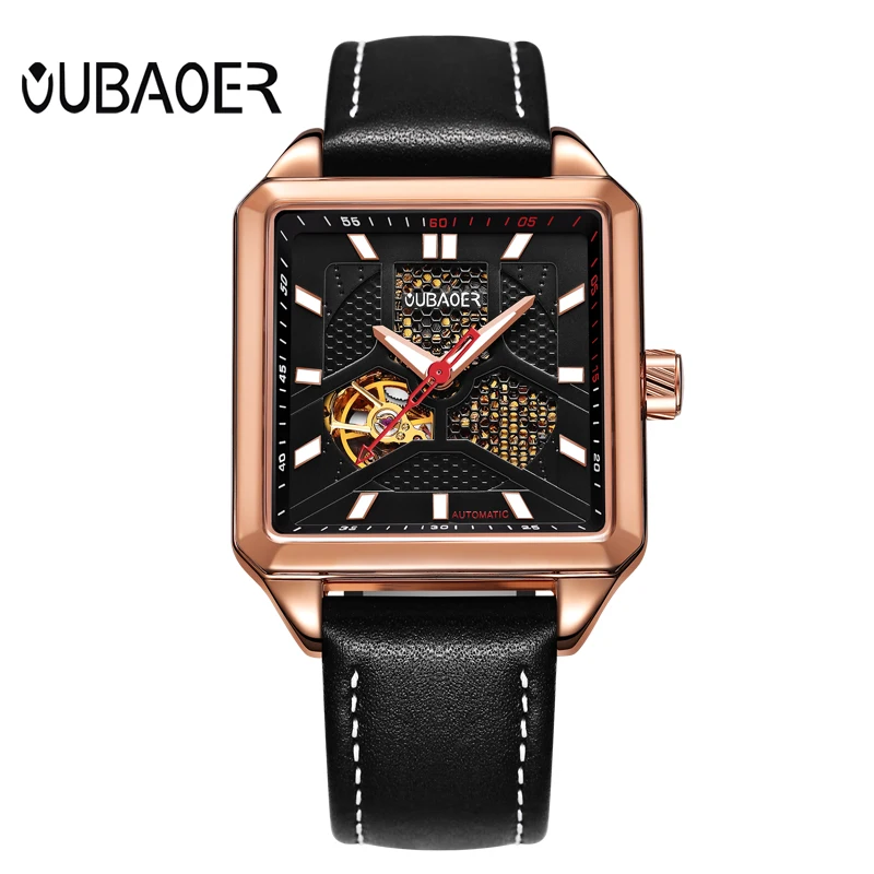 

Automatic Mechanical Watch Men Fashion Horloge Genuine Leather Strap Waterproof Watches Gentlemen Business Wristwatch Relogio