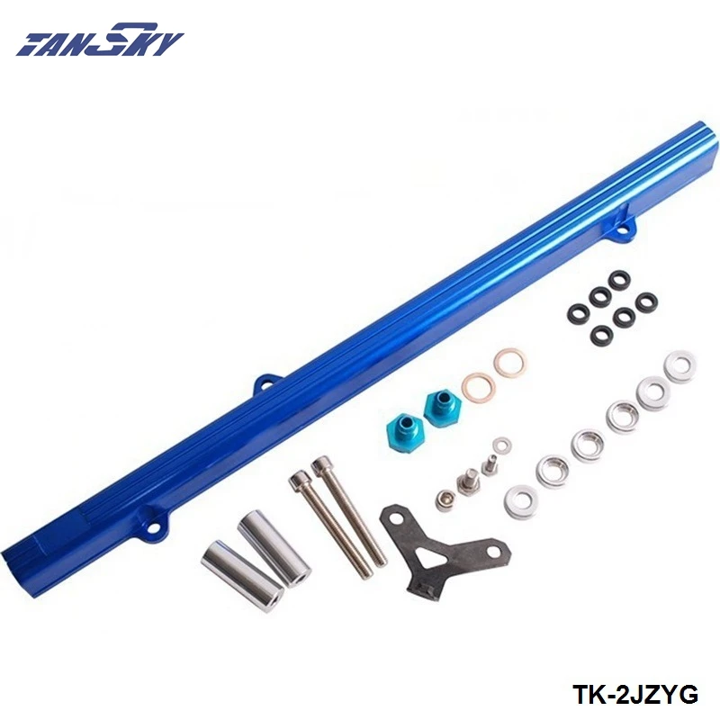 Для Toyota 2JZ Top топливный инжектор топливная направляющая Turbo Kit синяя алюминиевая