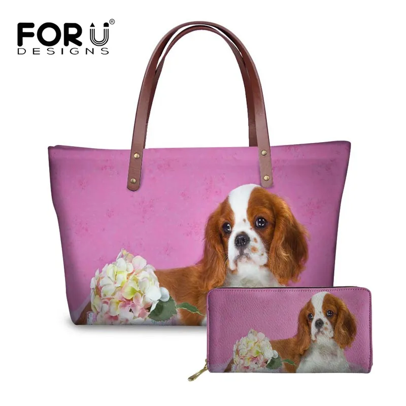 FORUDESIGNS/женские сумки роскошные с рисунком собак Дизайнерские повседневные и
