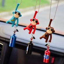 Auto Ciondolo Appeso Scimmia Ornamenti Interni Auto Decorazione Specchietto retrovisore Accessori Per Auto Ornamento