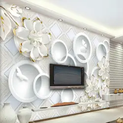 Обустройство дома 3D стены бумага в рулонах водонепроницаемый шелковые обои для стен 3d фрески фон спальня гостиная тиснением