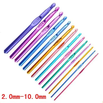 

14 Pcs/Set Sweater Crochet Hook Knitting Tools Needle Sewing Handmade Crafts Aluminum 2-10mm Hooks Kit Clothing Scarf Makin W77