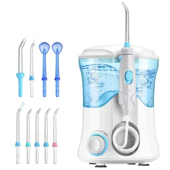 

Water Flosser 600ml Capacity Dental Oral Irrigator with 9 Multifunctional Jet Tips for Family Use Quiet Design Dental Flosser