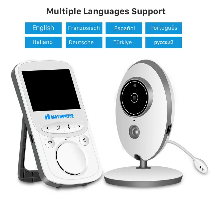 Wireless LCD Audio Video Baby Monitor VB605 Radio Nanny Music Intercom IR 24h Portable Baby Camera Baby Walkie Talkie Babysitter 5