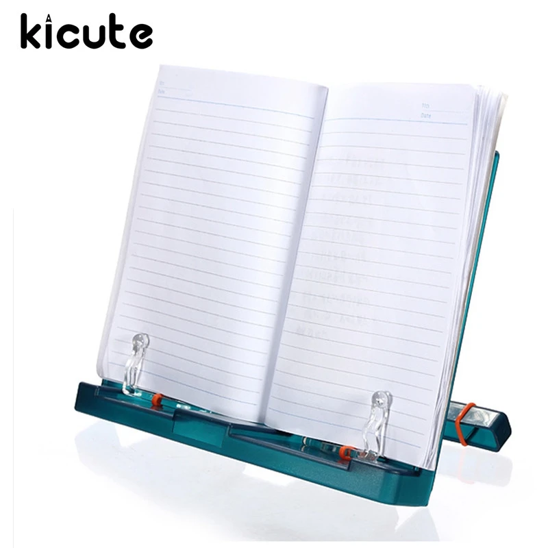 

Kicute Adjustable Portable Document Plastic Book Stand Holder Reading Frame Desk Holder Tilt Bookstand Office School Supply