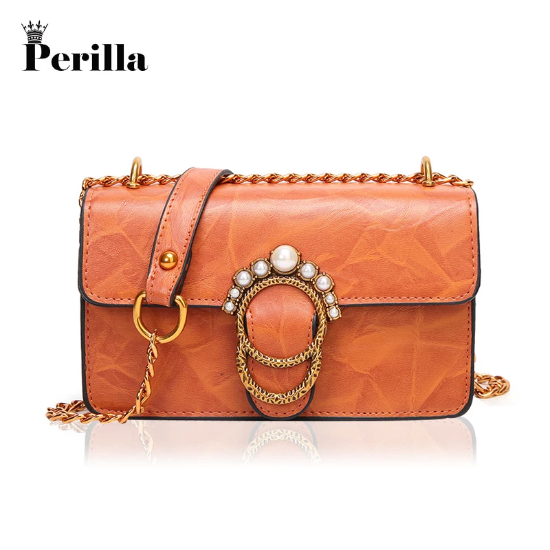 Perilla Luxury Shoulder Bags Women Chains Flap Bag Ladies Fashion