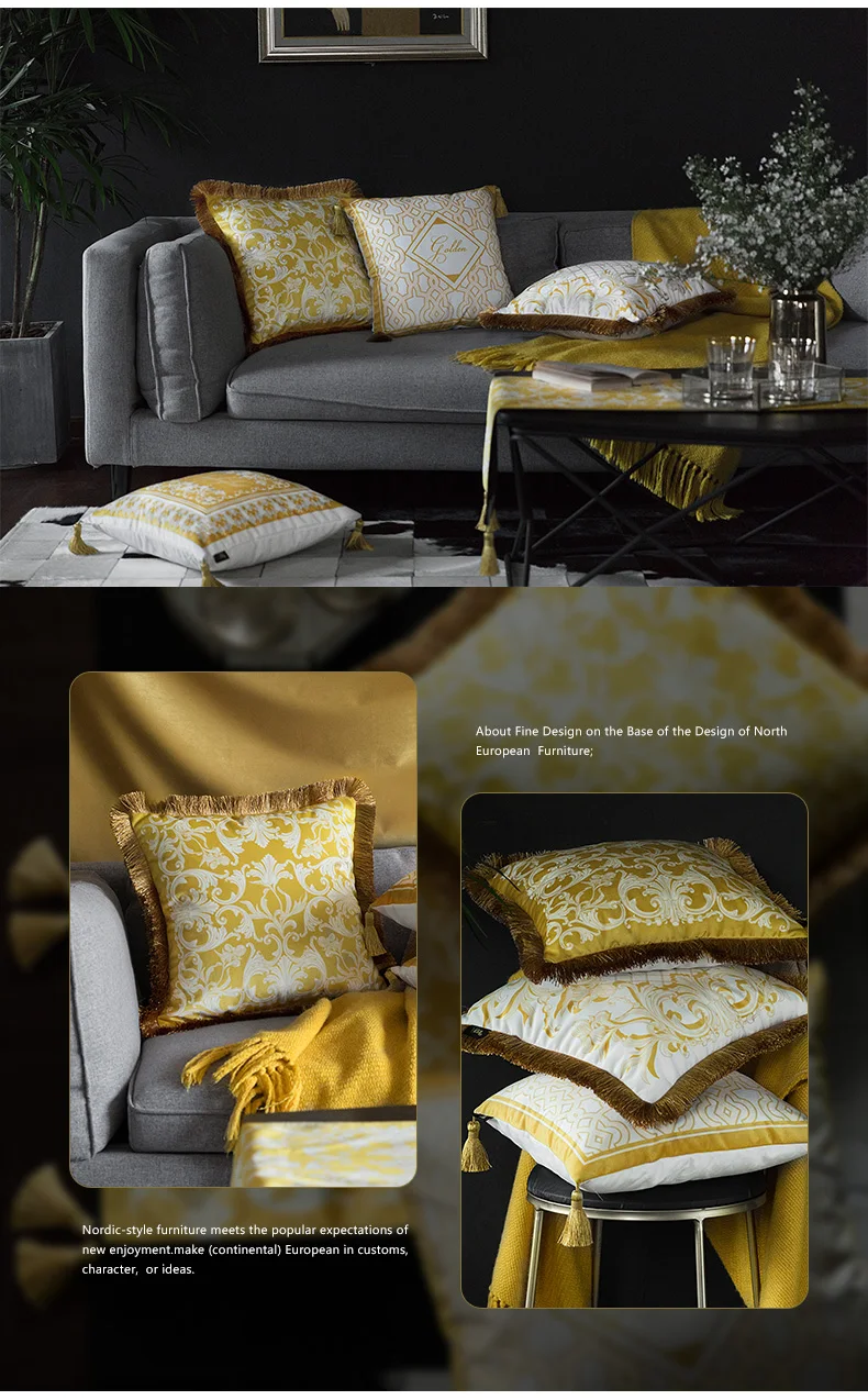 Роскошная Подушка, евро подушка с кисточкой, чехол, цветочный геометрический бархат, этнический яркий стул, постельные принадлежности Coussin Home