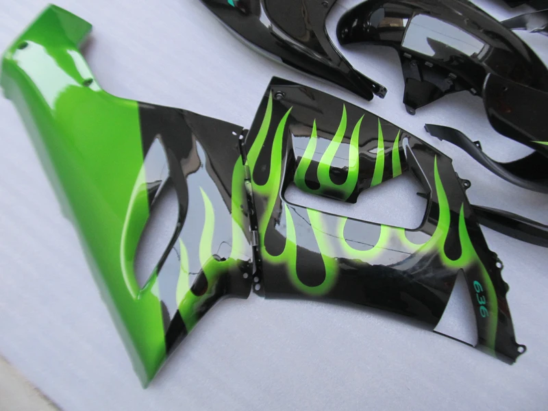 Комплекты обтекателей ABS для Kawasaki NINJA ZX 6R 2005 2006 Вторичный рынок zx6r 05 06 Обтекатели с