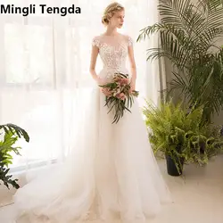 Mingli Tengda Mori супер фея Шекспир легкое свадебное платье с круглым вырезом Иллюзия невесты принцесса мечта свадебное платье es Trouwjurk