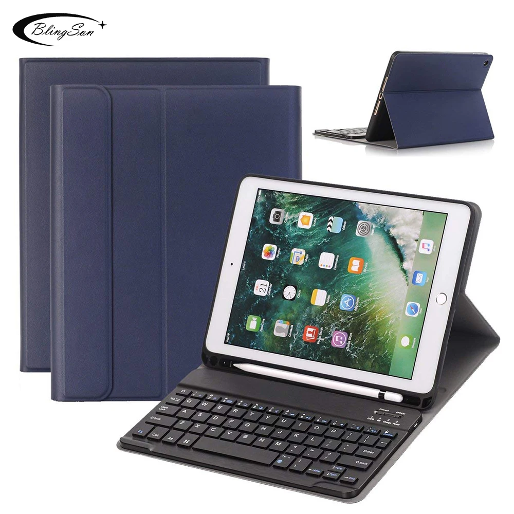 

Smart Bluetooth Keyboard with Pencil Holder Case Cover for Apple iPad Pro 10.5 inch 2017 A1701 A1709 for iPad Air 3 10.5 2019