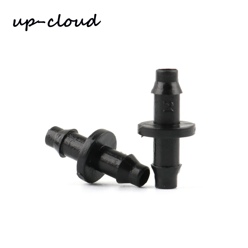 

50pcs UP-CLOUD 4/7mm Barbed Equal Straight Connector 1/4" Garden Hose Joint Micro Irrigation Greenhouse double way connector
