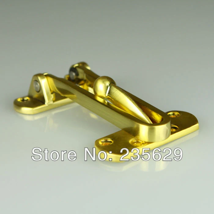 

Free Shipping, 215g stainless steelsecurity door fasten,Satin Gold color finish, metal door guard for interior doors
