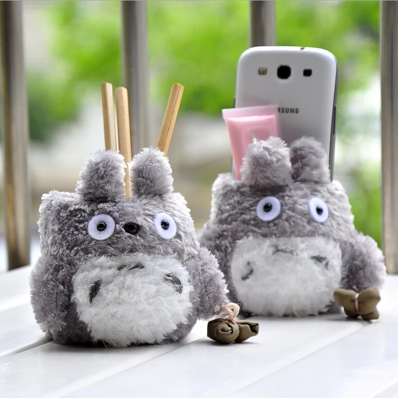 

New Cartoon Totoro Plush Pencil Vase Lovely Anime Totoro Plush Toy Brush Pot Creative Gift for Kids Free Shipping