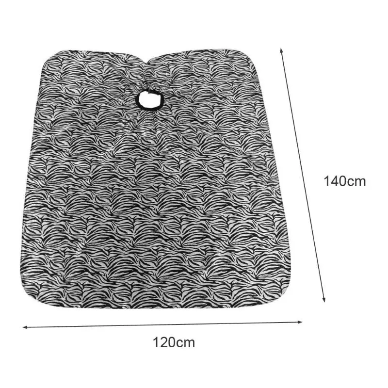 Накидка для стрижки волос для взрослых, водонепроницаемая, Парикмахерская, полосатая, Зебра, Парикмахерская, для окрашивания волос, фартук