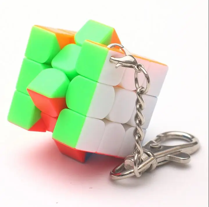 MoYu Cubing классная мини 3x3x3 3,0 см 3,5 см 4 см без наклеек яркий кубик брелок 3х3 без наклеек