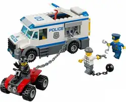 198 шт 10418 городская полиция Перевозчик заключенных модель строительные блоки Образовательные Кирпичи игрушки для детей совместим с LePin 60043