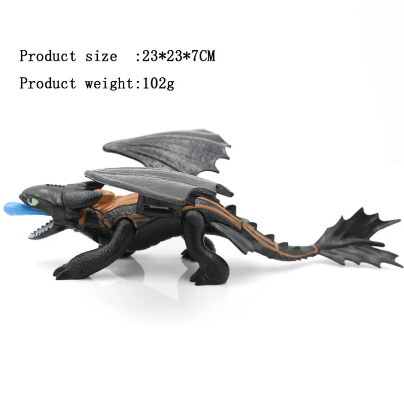 

NEW How to Train Your Dragon The Hidden World Toothless Action Figure Fury Toothless Toys with Opp Bag