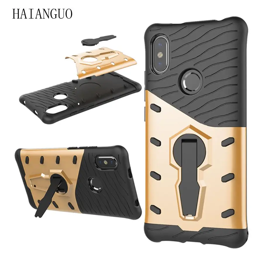 HAIANGUO 2 в 1 защитный чехол Armor для сяо mi 6X redmi S2 Y2 Обложка 360 градусов Fundas