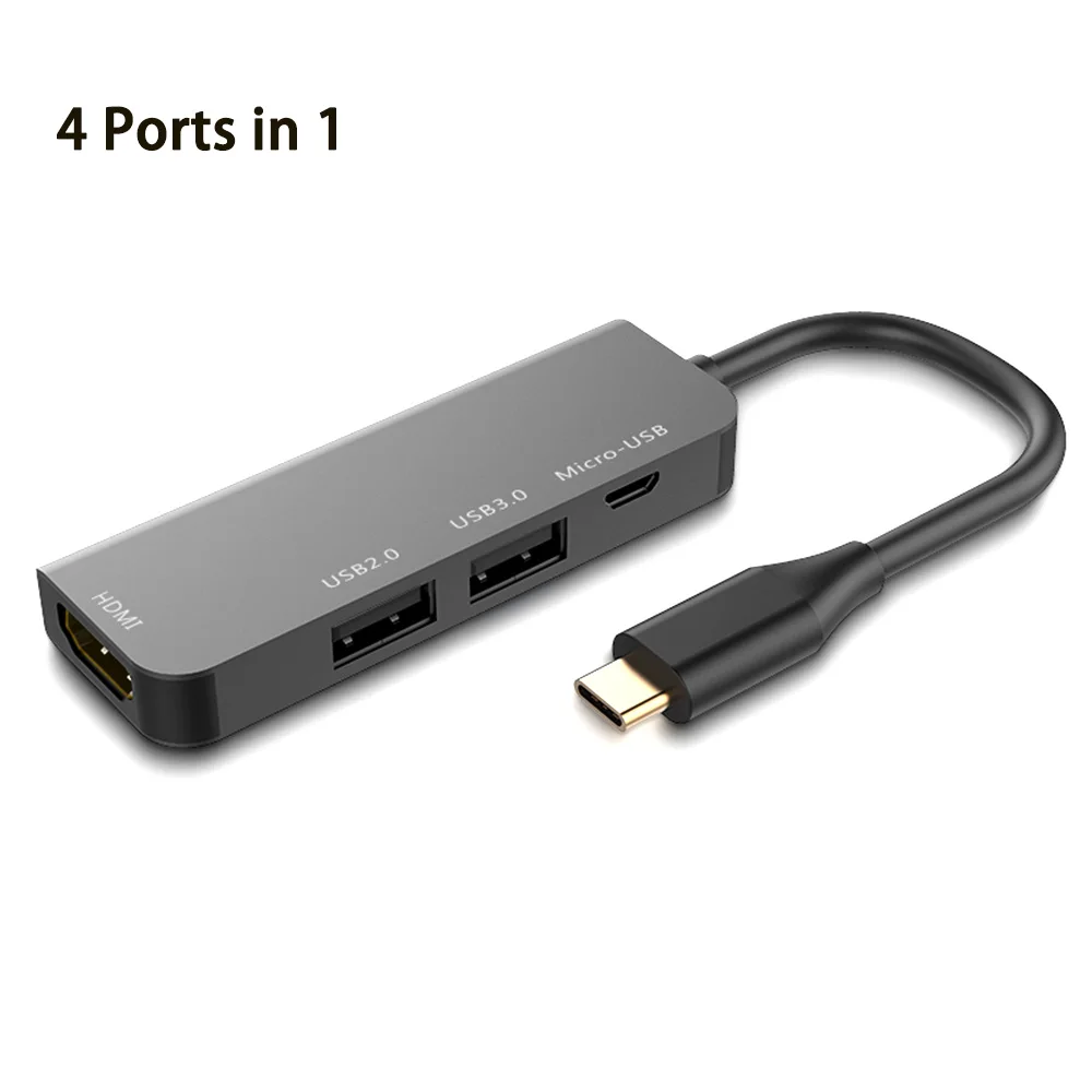 Usb type C к HDMI адаптер USB 3,1 USB-C к HDMI адаптер конвертер «Папа-мама» для MacBook2016 huawei Matebook Smasung S8 - Цвет: Красный