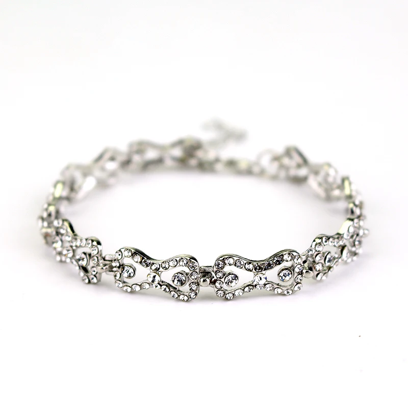 

The Vampire Diaries Bangles Bracelet Chain Fashion Jewelry Klaus Caroline Forbes Bow Rhinestone Bracelets For Women