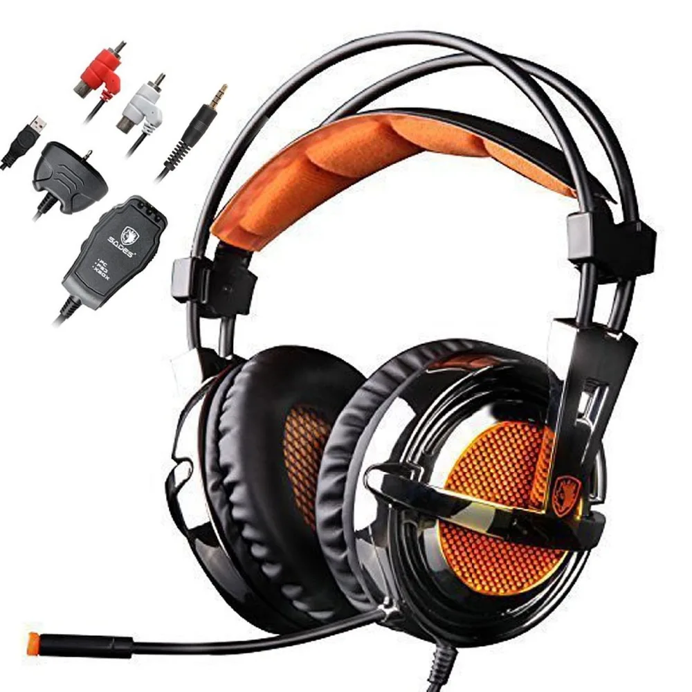 bilder für Sades SA-928 Stereo Gaming Headset Computer Kopfhörer 7,1 Sound mit Mikrofon für PC Laptop PS3 Xbox 360 Gamer Handys bilder für Sades SA-928 Stereo Gaming Headset Computer Kopfhörer 7,1 Sound mit Mikrofon für PC Laptop PS3 Xbox 360 Gamer Handys