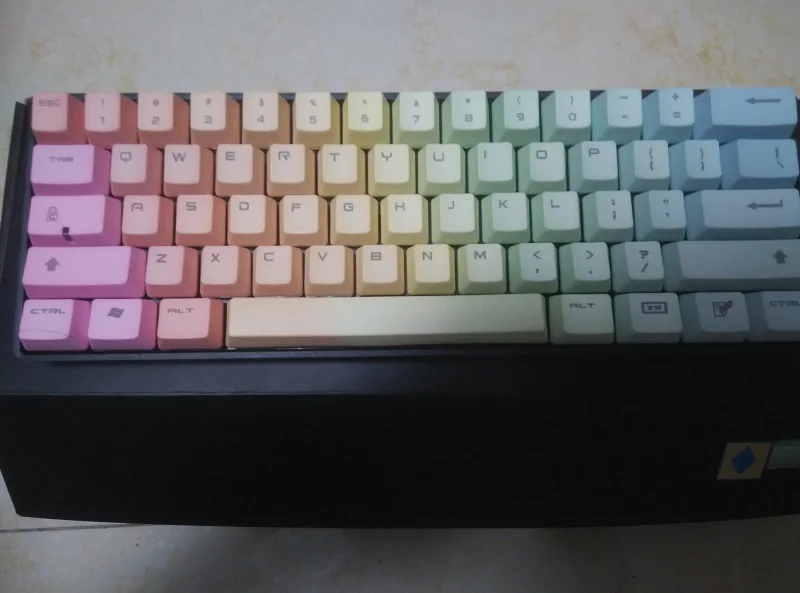 Механические клавишные колпачки из ПБТ TKL 87 key Rainbow ANSI игровые колпачки для клавиш на клавиатуре