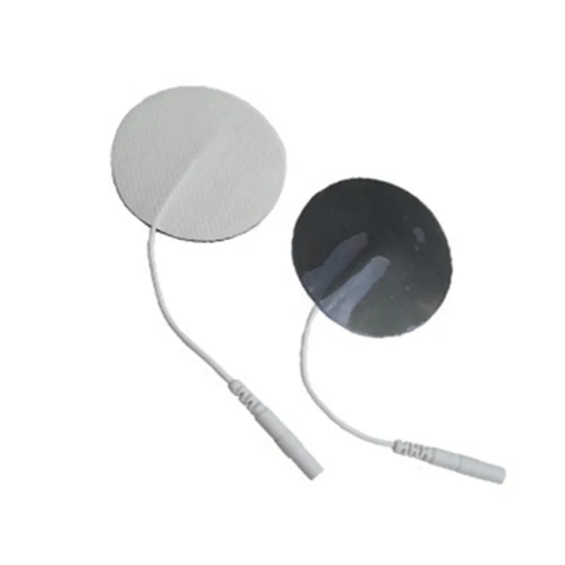 

20pcs 3cm round non-woven adhensive 2mm pin cable extra medical electrode pad conductive gel paster patch electrodem sticker