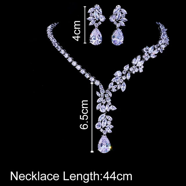 Buy OnlineEmmaya New Unique Design Choker Necklace Stud Earrings Bridal Jewelry Sets Wedding Accessories.