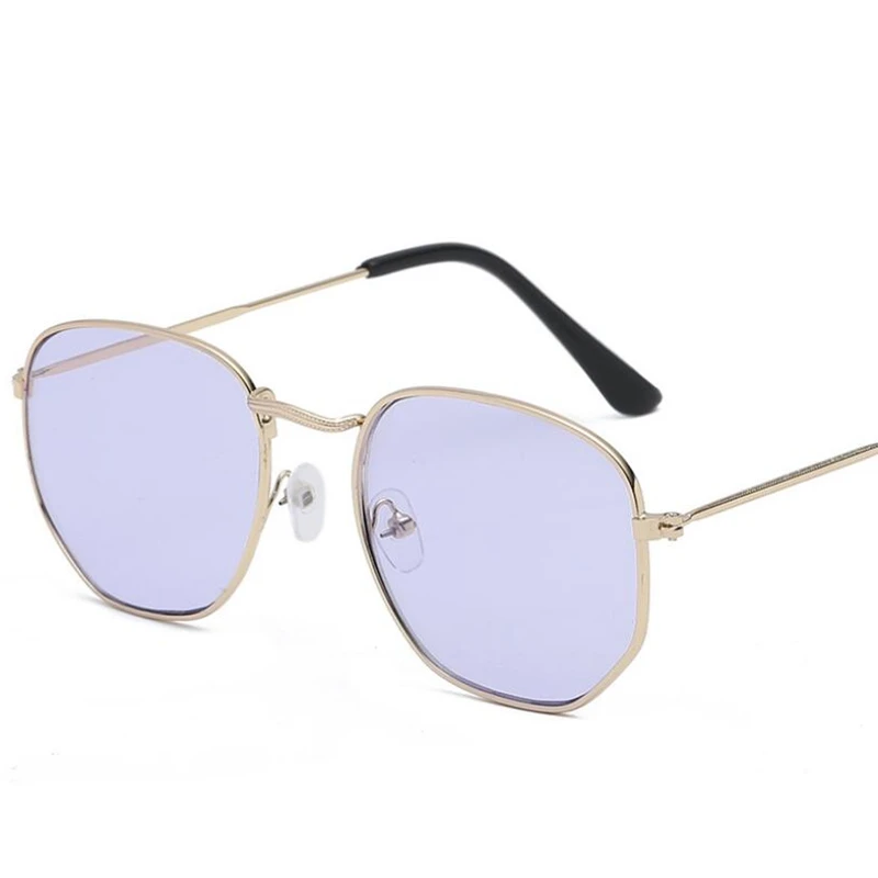 Винтажные Квадратные Солнцезащитные очки для женщин и мужчин, Ретро стиль, классические черные солнцезащитные очки для женщин и мужчин, роскошные брендовые дизайнерские солнцезащитные очки - Цвет линз: Purple