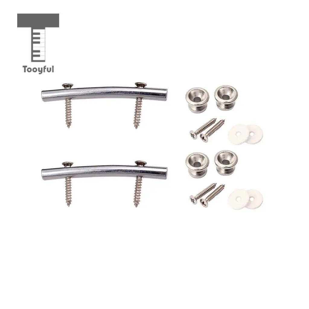45mm Iron Guitar String Retainer Tension Bar with Mushrooms Head Strap Locks for Strat Tele Guitar Replacement Parts Chrome