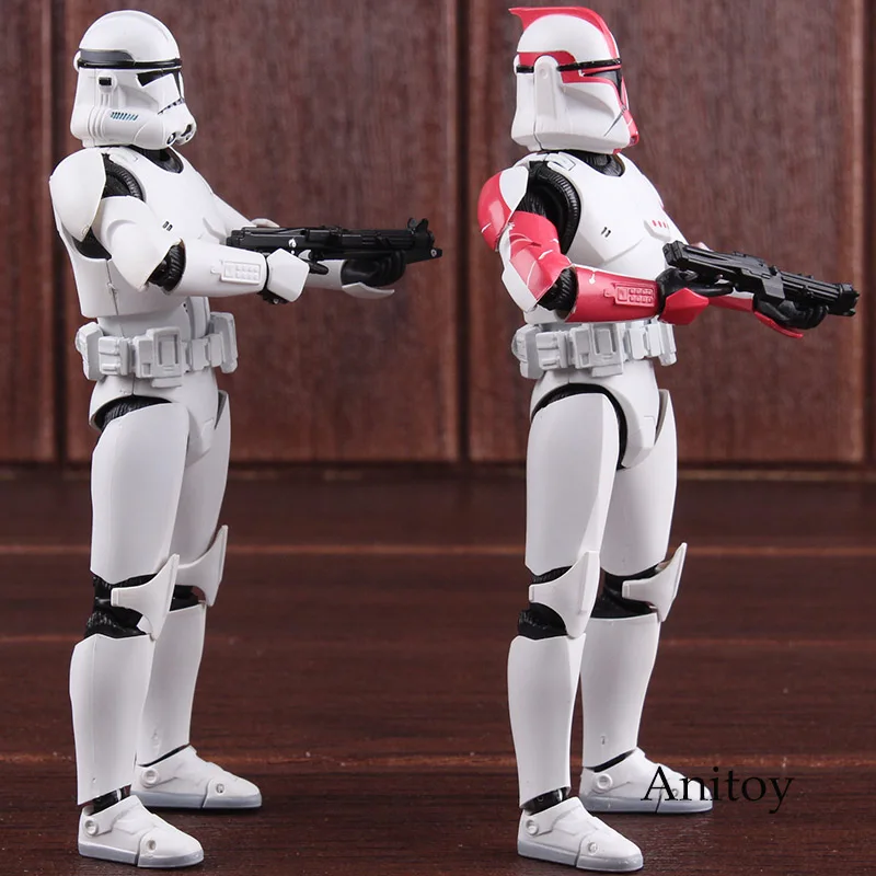 Koop Star Wars SHF Clone Trooper FASE II FASE I Captain PVC Action Figure Collectible Model Toy 15 cm