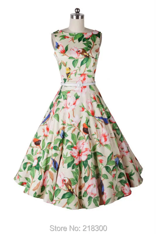 Printed Tea Length Dresses
