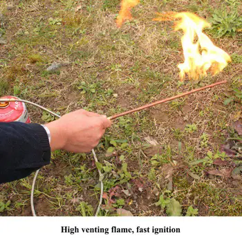 

Outdoor Camping Picnic Stove Head Flat Gas Tank Copper Long Converter Pole Portable Refill Adapter Camping Tools