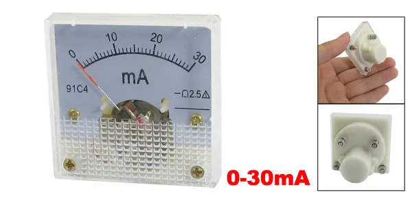 91C4 DC 20MA 30MA 50MA 100MA 200MA 300MA 500MA 1A 3A 5A nalog Амперметр Панель усилитель тока измеритель вольтметр Амперметр Amperimetro