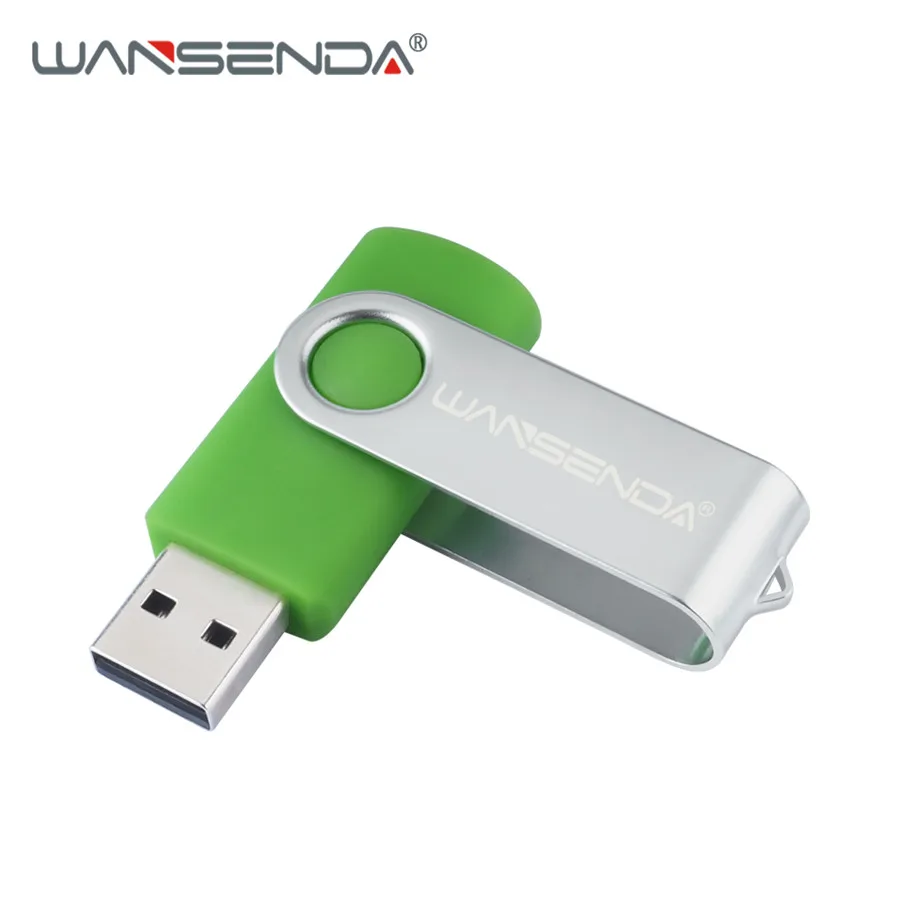 Wansenda, вращающийся Usb флеш-накопитель, 128 ГБ, 64 ГБ, Usb флешка, 4 ГБ, 8 ГБ, 16 ГБ, 32 ГБ, флешка, высокое качество, 256 ГБ, Usb карта памяти - Цвет: Зеленый