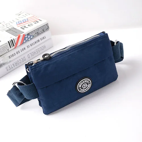 Женская маленькая сумка поясная сумка - Цвет: Deep Blue