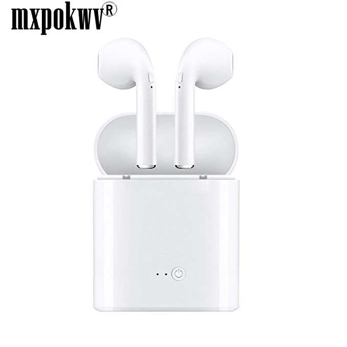 

Wireless Bluetooth Earbuds i7S Tws, Double Earpieces Earphones With Charging Box, Noise Cancelling Stereo headset Headphone