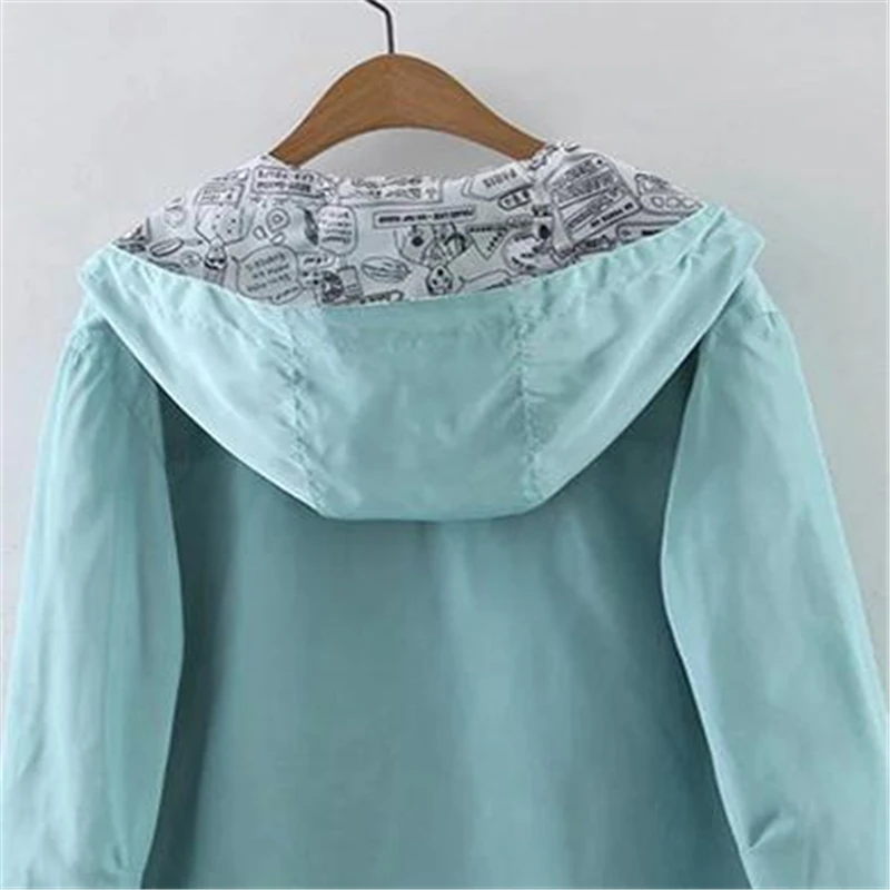 Женская Двухсторонняя куртка на молнии с карманами и капюшоном|jacket pocket|coat