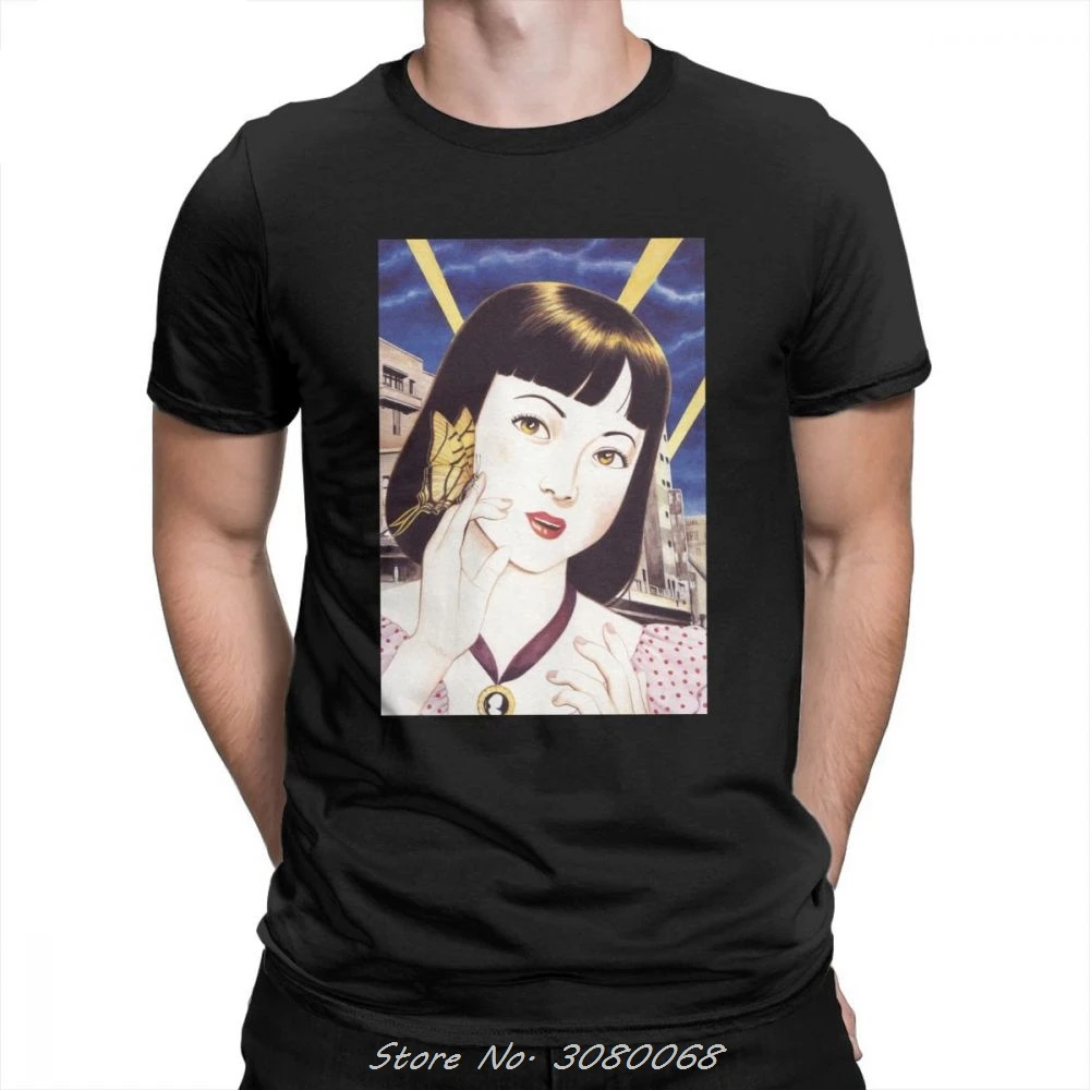 

Suehiro Maruo T Shirt Japan Anime Horror Manga Horror Comics Mens O-neck Short Sleeve T-shirts Cotton Tees Streetwear