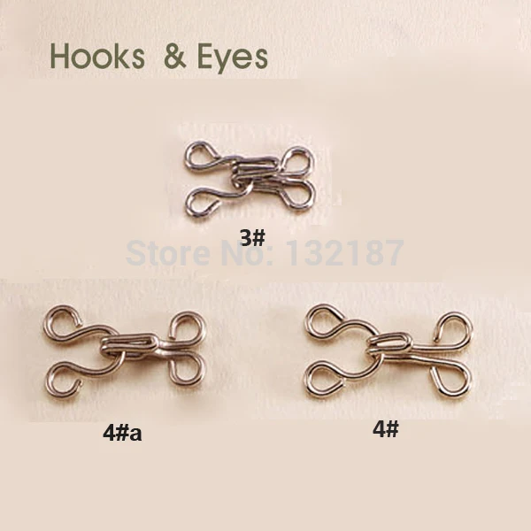 Wholesale 150pairs/lot metal brass bra underwear hooks eyes pant skirt