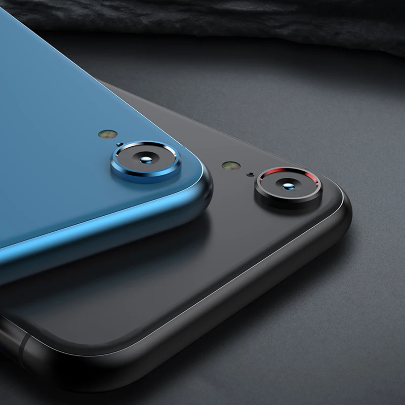 Задняя крышка для объектива камеры, Защита экрана для iPhone XR 6D, пленка из закаленного стекла+ Металлическая задняя крышка для объектива, защитное кольцо, чехол, аксессуары