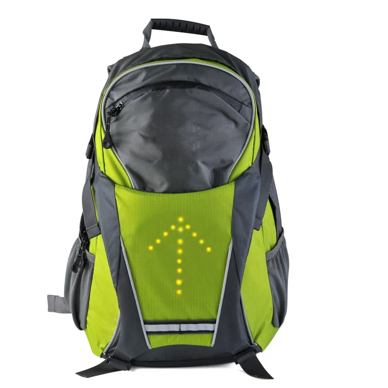 YUANMINGSHI Велоспорт 18L Светодиодный отражатель безопасности рюкзак сумка с светодиодный светоотражающий жилет с дистанционным управлением