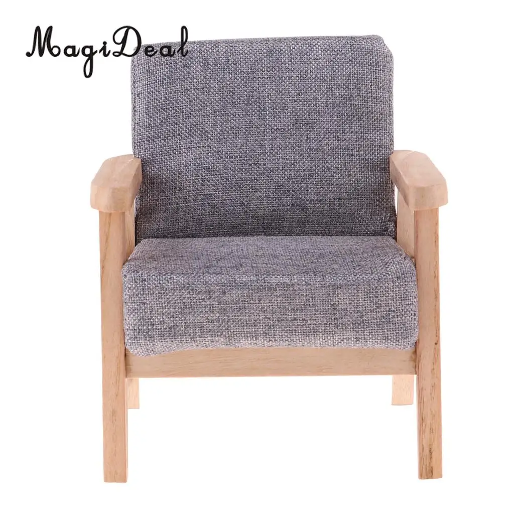 

Modern Style Dollhouse 1/6 Miniature Single Sofa Couch Chair Armchair for Action Figures Dolls Acc Furniture Model Toy