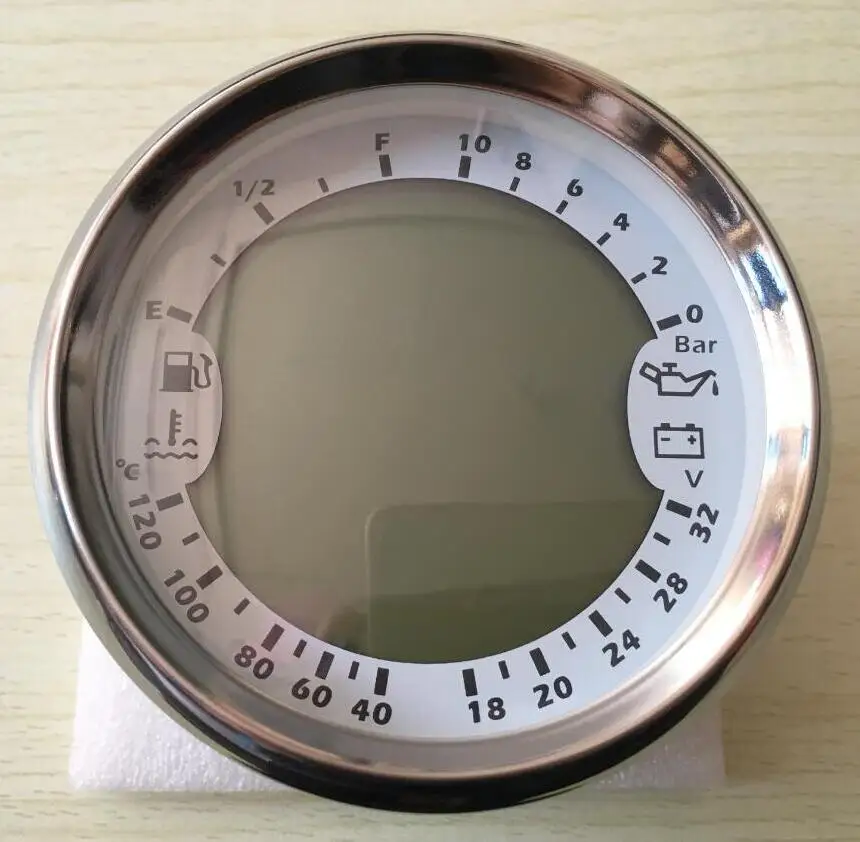 

6 in 1 Multifunction Modified Gauge 85mm GPS Speedometer Tachometer Fuel Level Gauge 0-10bar Oil Pressure Meter 24v Voltmeter