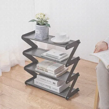 

DIY Z shaped Large Shoe Rack Storage Shelf 4 Layers ABS plastic Non-woven Cabinet Organizer Holder Shoes Organizer Stand Shelf